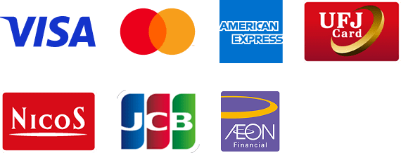 visa,master,american express,ufj,nicos,jcb,aeon
